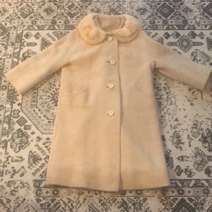 Forstmann Light Brown Cape Coat Fur Trim